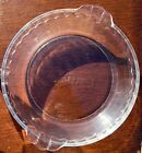  Vintage Pyrex 229 Clear Glass Deep Dish 9.5" Pie Plate Pan Fluted With Handles