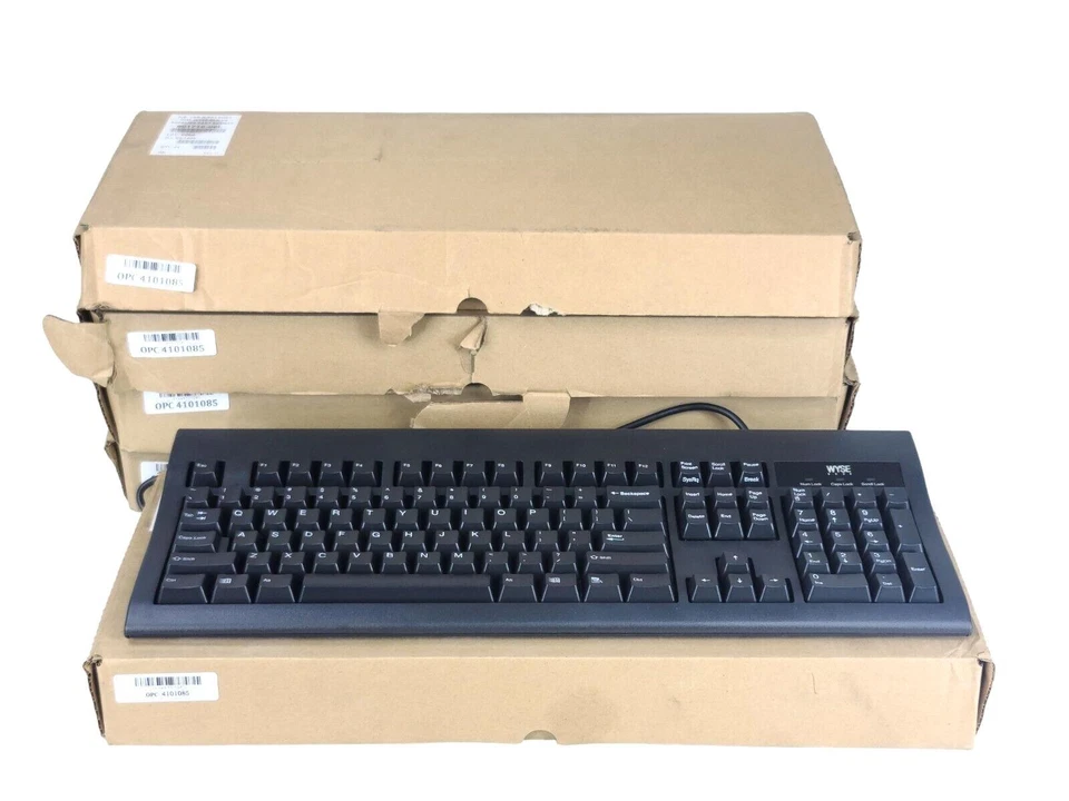 Lot of 5 NEW Genuine WYSE Keyboard Black USB PS2 Port 901716-06L - Image 1 of 4