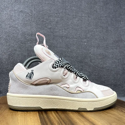 Lanvin Women's Leather Curb Sneakers Shoes Light Pink Women's Size US 8.5 EU 40 - Image 1 of 4