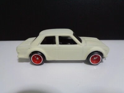 Hot Wheels ‘71 Datsun Bluebird 510 White with Glow Gracers ,Opened Un-spun VVHTF - Image 1 of 4
