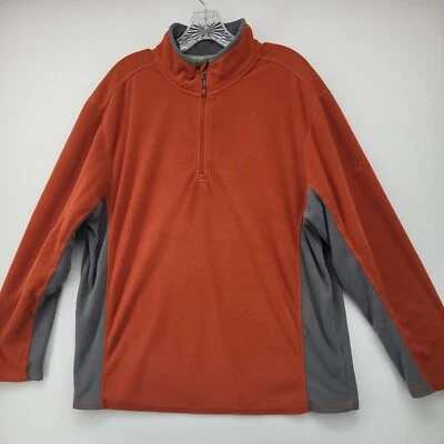 NORDICTRACK MEN'S SHIRT RUST GRAY SIZE LARGE PULLOVER  ATHLETIC FLEECE TOP - Image 1 of 4