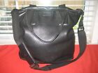 Authentic GUCCI BLACK CALF LEATHER LARGE TOTE BAG PURSE W/ LONG ADJUSTABLE STRAP