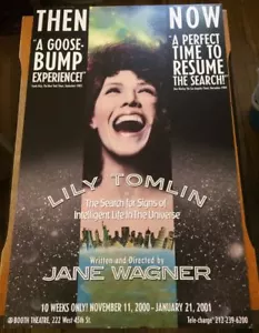 Tarjeta de ventana Lily Tomlin "La búsqueda de signos de vida inteligente..." 2000 - Imagen 1 de 1