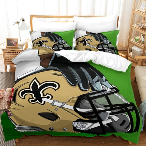 New Orleans Saints Bedding Set Duvet Cover Quilt Cover 2 Pillowcase US size Cover