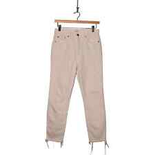 GRLFRND $228 Karolina High Waist Cropped Skinny Jeans White Flag Size 27