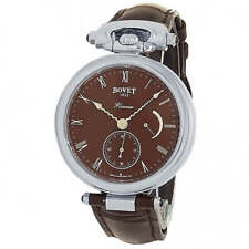 Bovet Amadeo Fleurier 18k White Gold Leather Auto Chocolate Men's Watch AF43040
