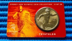 Sydney 2000 Olympic Coin Collection 8 of 28 Triathlon Commemorative $5 Coin - Picture 1 of 3