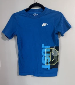 Nike Teal “Just Do It” Graphic Tee Boys T-shirt Graphic Wraps Around To Back - Picture 1 of 9