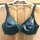 Bali Cool Conceal Minimizer Underwire Bra 0002 Size 38D Full Coverage Black