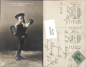 451729,Erster Schulgang Einschulung Bub Mütze Schultüte pub NPG 2574 - Picture 1 of 1