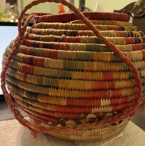 Handmade 10 inch Coil Basket with Coil Lid Cover
