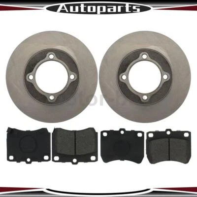 Brake Pads and Rotors Front For Ford Festiva 1.3L 1993 1992 1991 1990 1989 1988 - Image 1 of 4