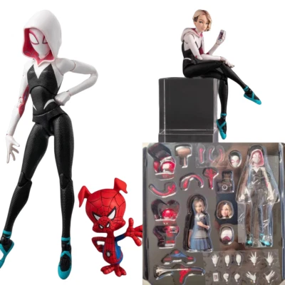 1:12 Action Figure Model Toys Across The Spider-Verse Spider-Gwen & Spider-Ham - Image 1 of 4