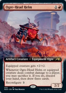 Ogre-Head Helm x1 1x Extended Art Kamigawa: Neon Dynasty NM MTG - Picture 1 of 1