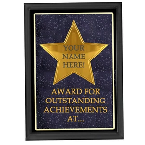 Hollywood STAR OF FAME Novelty Personalised Christmas Poster, Framed, Gift Boxed - Picture 1 of 7