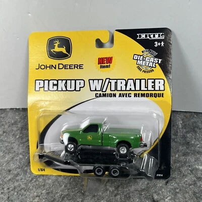 2003 Ertl John Deere Ford F-350 Dually on Trailer  1/64 #37014 - Image 1 of 4