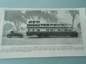 Un Autobus Géant de la Campagne Romaine 90 personnes 200kg bagages 1932 print - Picture 1 of 1