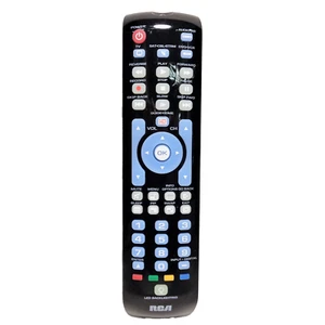 Control remoto universal de 4 dispositivos RCA RCRN04GR para TV, SATÉLITE/CBL/STRM, DVD/VCR, AUDIO/SB - Imagen 1 de 7