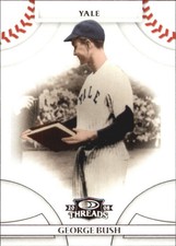 GEORGE H.W. BUSH ~ 2008 Panini Donruss Threads Baseball Card #33  