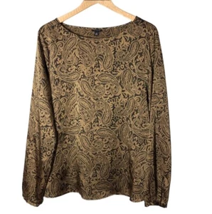 Camicia donna paisley Ann Taylor taglia XL leggera business casual ufficio lavoro - Foto 1 di 4