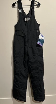 复古全新带标签!! Helly Hansen Europa 滑雪服黑色雪裤女式 12 码 — 第 1/4 张图片