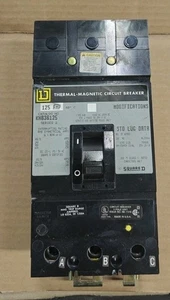 Square D KHB36125 Amp I-line Circuit Breaker 3 Pole 600 VAC 250 VDC, - Picture 1 of 1