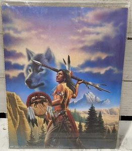 Impresión de guerrero espíritu lobo nativo americano 8x10 - Imagen 1 de 5