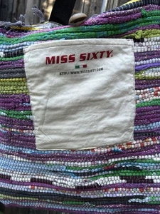 NWT Rare Rag Rugs Recycled Miss Sixty Rag Rugs Boho Tote Bag 15.5’X 16.5' - Picture 1 of 14