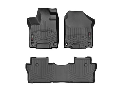 WeatherTech FloorLiner para 2016-2022 Honda Pilot - 1ª e 2ª fileiras, preto - Imagem 1 de 4