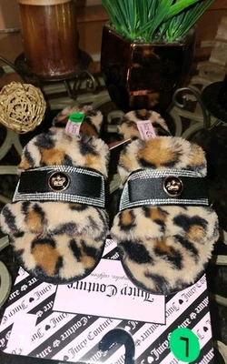 Zapatillas Juicy Couture Para Mujer Grandes Leopardo Casa Cristales Arco Zapatos Nuevos con Etiquetas ¡Raras! Foto 1 de 4
