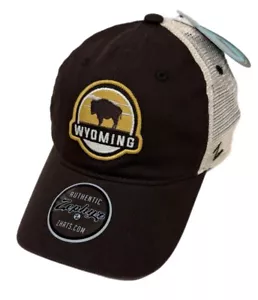 Zephyr NCAA Wyoming Cowboys "Western" Curved Bill Trucker Mesh ADJ Hut Neu mit Etikett - Bild 1 von 6