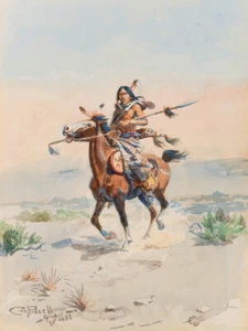 Impresión artística giclee Nobleman of the Plains, 1899 por Charles M Russell + Envío gratuito - Imagen 1 de 3