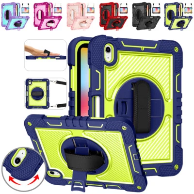 Rugged Shockproof Case w Strap For iPad 5/6/7/8/9/10/11th Gen 9.7"/10.2"/10.9" - Image 1 of 4