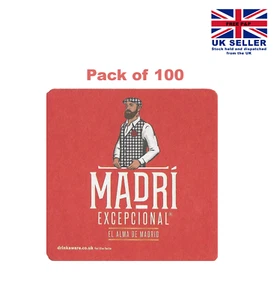 MADRI Mats / 100 Pack Of MADRI EXCEPCIONAL BEERMATS COASTERS Brand New - Picture 1 of 5
