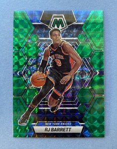 2022-23 Panini Mosaic Basketball RJ Barrett Green Prizm #3 New York Knicks