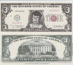Fantasie Biljet billet - Hero of Waco the Bitchoid States / dollar 3 (A096) - Bild 1 von 1