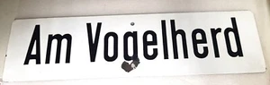 Originales Email-Bushaltestellenschild "Am Vogelherd" (N?), relativ gut erhalten - Picture 1 of 3