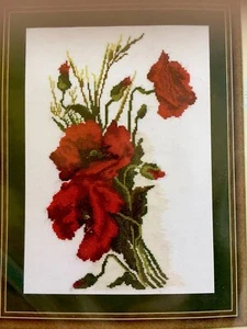 Cross Stitch Kit Poppies  - Picture 1 of 3