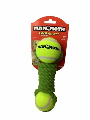Juguete para perro Twister cuerda masticable hilo dental mamut con pelotas de tenis - remolcador de polietileno Foto 1 de 4