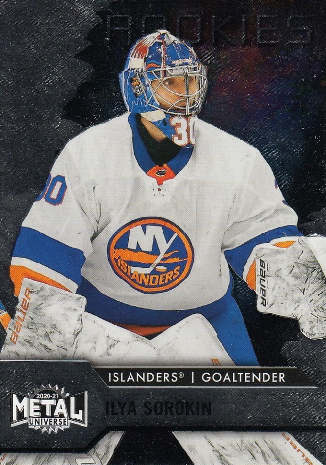 2020-21 Ilya Sorokin Skybox Metal Universe Rookie Hockey Card #141 - Image 1 of 2