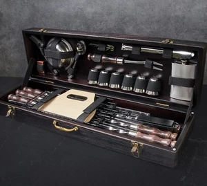 38Pcs Grill Accessories Kit BBQ Tools Skewers Barbecue Set with Wood Case “PUMA” - Picture 1 of 6