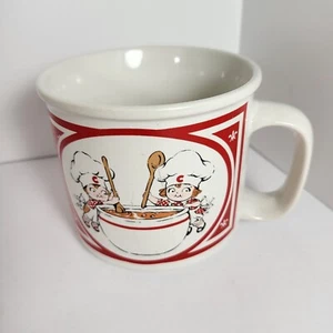 Taza de café sopa Campbell vintage 1991 grande blanca roja niños - Imagen 1 de 6