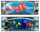 Finding Nemo Million Dollar Bill Play Funny Money Novelty Note +FREE SLEEVE