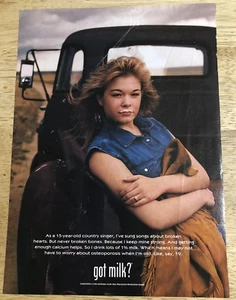 ¿Tienes leche 1998? LEANN RIMES - Anuncio de revista vintage de página completa - Imagen 1 de 4