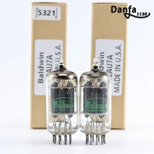 A pairs 12AU7A ECC82 5814A TUBES US Baldwin Ring Getter Copper Pillar - Picture 1 of 4