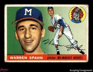 1955 Topps #31 Warren Spahn BRAVES GOOD / BRAVES