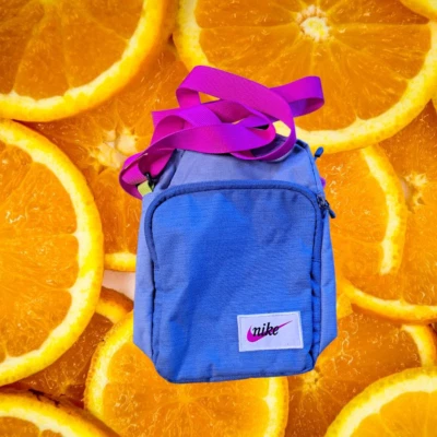 Nike 2 Tonos Azul Mini Mochila Bolso de Hombro Cartera con Correa Rosa Foto 1 de 4