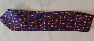 Dr. Seuss 100% Silk Tie Blue with Seuss Character in Red Hearts 1996 NWT - Picture 1 of 6