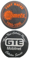 1995-96 FORT WAYNE KOMETS OFFICIAL SPONSORED PUCK MADE IN CZECH REPUBLIC 🇨🇿