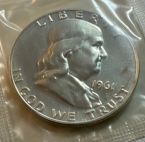 Uncirculated 1961 Proof Fanklin Half Dollar Cover